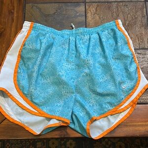 Nike Women's Blue and Orange Running Shorts